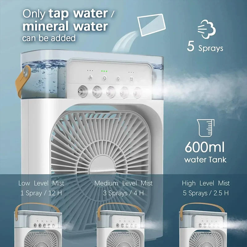 3 in 1 Air Cooler with LED & Humidifier